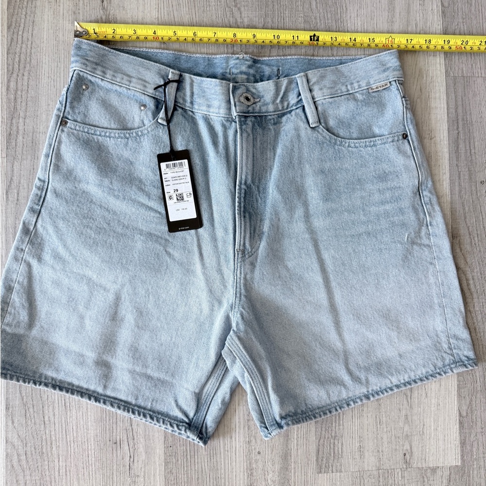 G-Star Light Wash Jean Shorts $110 MSRP SIZE 29 NWT